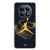 Phone Case - MANIACASE - Xiaomi Redmi Note 15 5G - Jordan Logo - Flowing Gold Powder - TPU Silicone