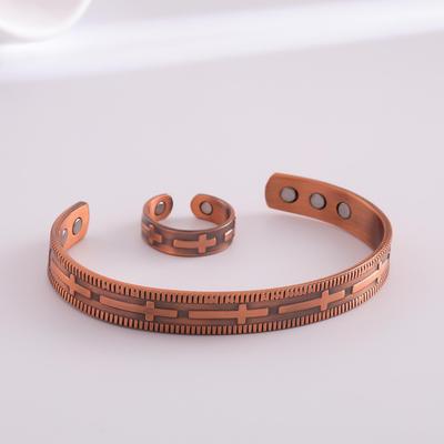 Herren-Armband mit magnetischem Kreuz aus reinem Kupfer - Stilvolles & schlichtes Design