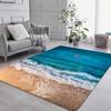 Beach Wave Seaside Pattern Carpet Soft Living Room Decor Rug Floor Mat for Bedroom Sofa Area Balcony Lounge Kitchen