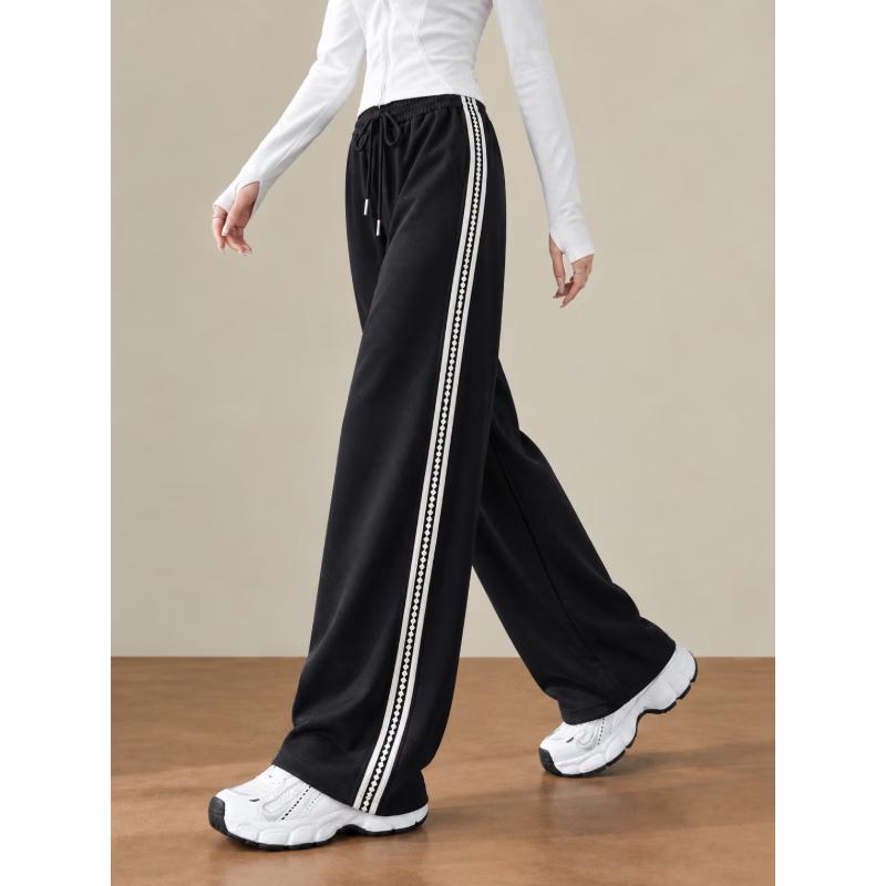 Basic House Women's High-Waisted Straight-Leg Casual Trousers