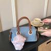 Denim Mini Boston Bag Women's Shoulder Crossbody Bag