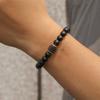 Fashion Personality Geometry Square Volcanic Stone Bead Obsidian Bead Energy Bracelets for Men Women Couple Jewelry Accessories