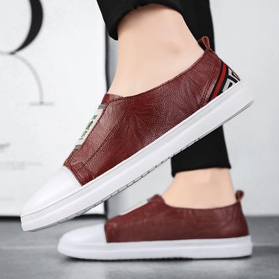Fashion Comfortable Summer Skate Shoes New Light Casual Shoes for Men Breathable Flats Mens Classic Sneakers Slip On Man Leather Shoes