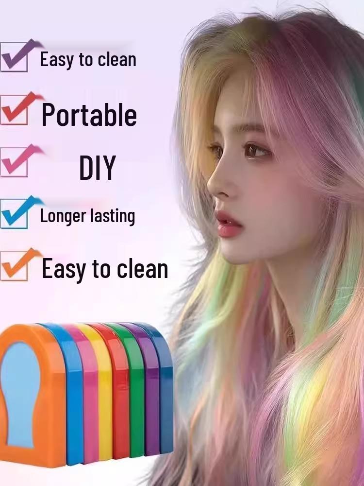 

Beginner s Hair Dye Kit: Disposable Hair Powder Cake for Easy Festival and Stage Coloring
