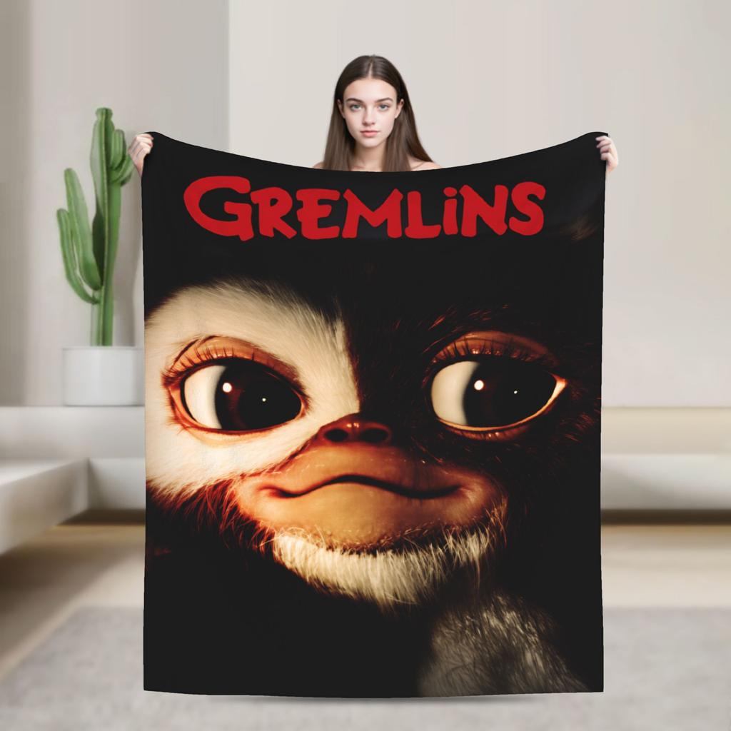 Christmas Horror Movie   Warm Blankets G-Gremlins Gizmo Camping Plush Bedding Throws Home Decor Flannel Bedspread Sofa Bed Cover