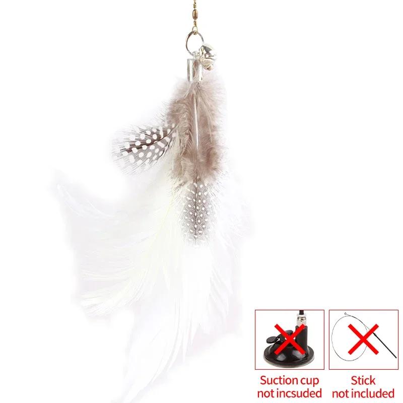 

Interactive Cat Plaything Handfree Cat Stick Playing Kitten Playing Teaser Wand Plaything Suction Cup Bird/Feather Cat Wand Pet Supplies