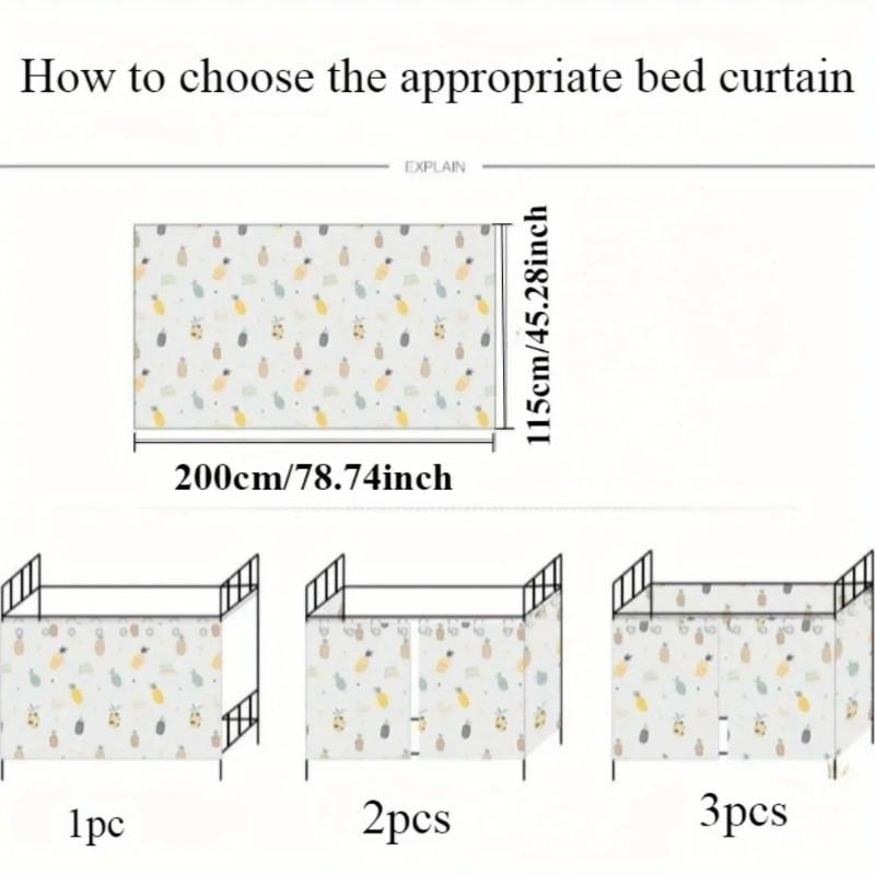 Tenda Oscurante Spessa per Letto Studente Protezione Privacy Baldacchino Letti Dormitorio Tessuto Ombreggiante Antipolvere Stampato per Camera da Letto Scolastica