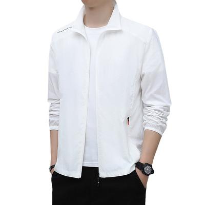 Sunscreen Men's Ultra-thin Ice Silk Summer Men's Fishing Sunscreen Men's Skin Windbreaker Stand Collar Cardigan Jacket