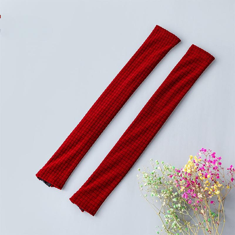 One Pair Solid Color Universal Waterproof Office Chair Armrest Cover Home Elastic Stain-Resistant Zipper Sleeve