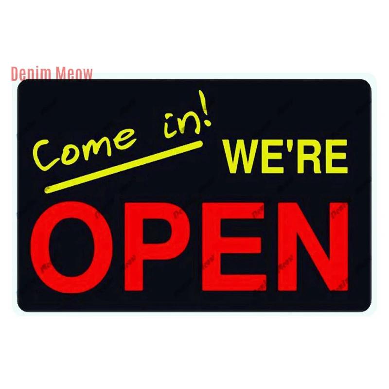 Vintage Open/Closed Wall Sign,retro Bar Open Metal Tin Plaque, Come in, Welcome Wall Decor, for Bar Club,Man Cave Poster, WY279