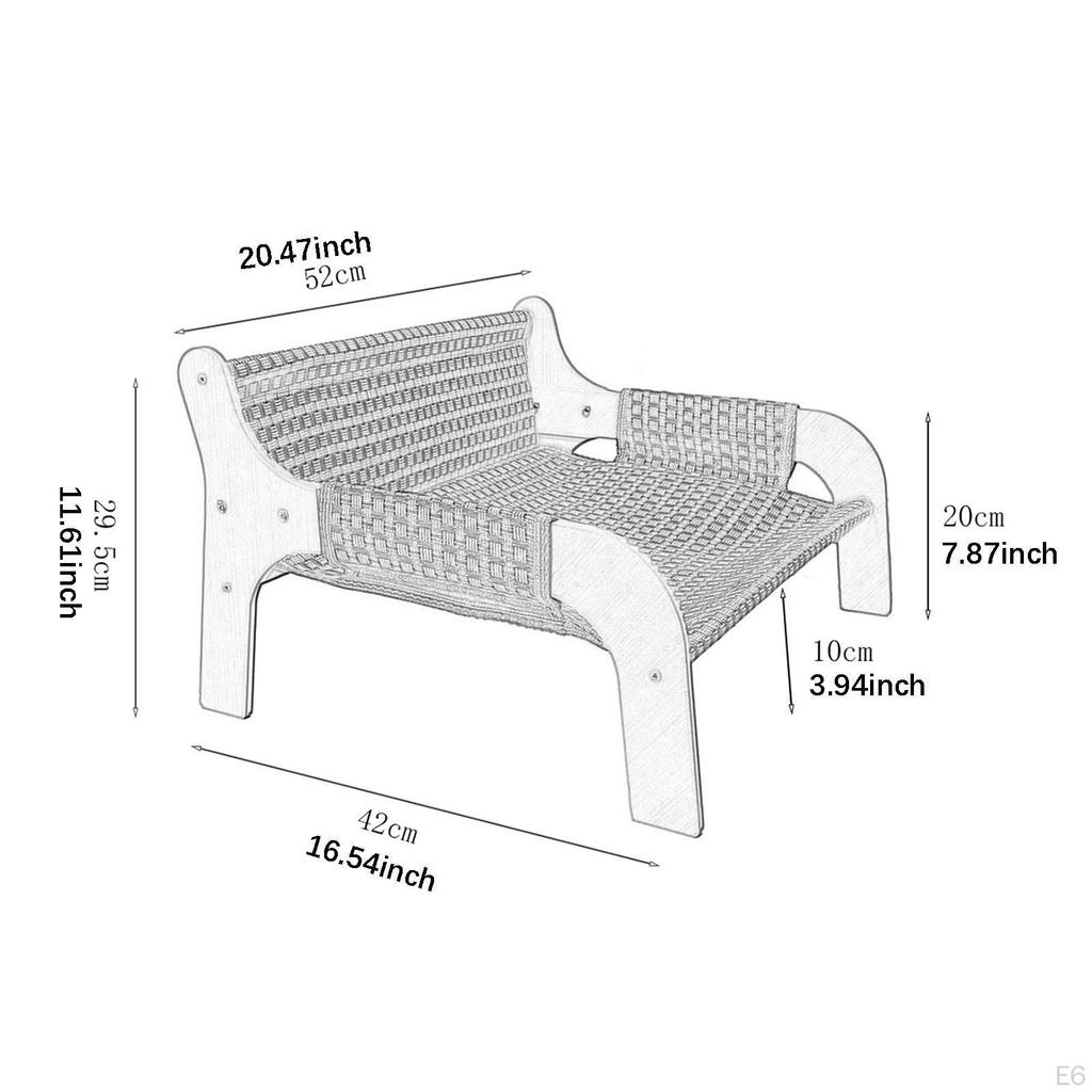 Cat Sofa Bed Kitten Scratching Comfortable Anti Slip Decorative Raised recliner for Small