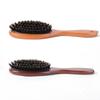 Natural Boar Bristle Detangling Hair Brush Women Wooden Wet Curly Hair Comb Anti-static Scalp Massage Brush Barber Styling Tools