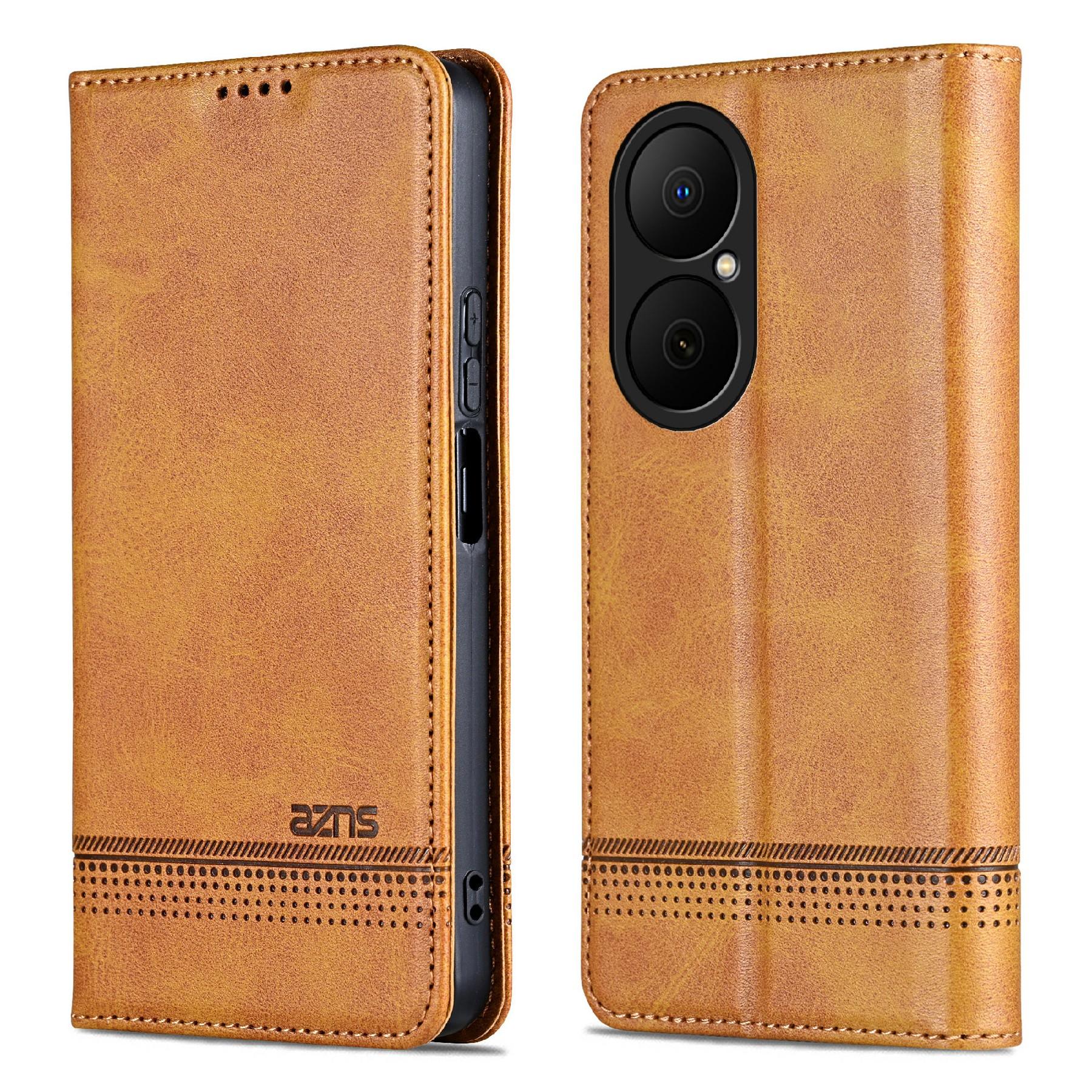 

AZNS For Huawei Enjoy 80 Case Cowhide Texture PU Leather Wallet Phone Cover E