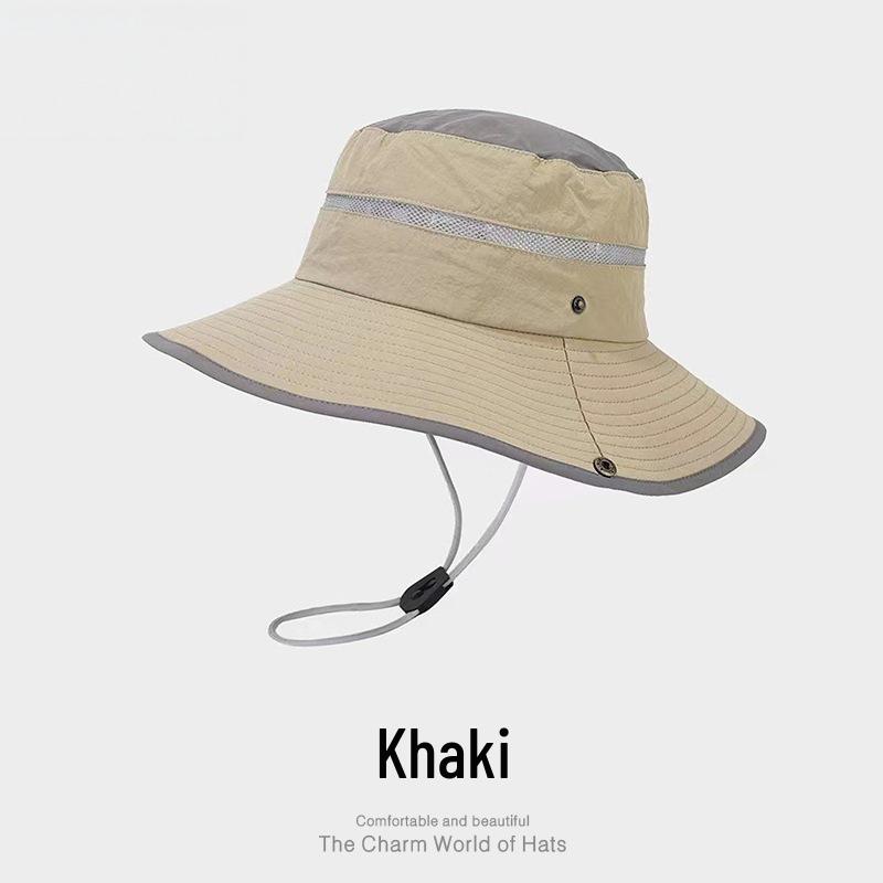 Men's Quick-Dry Color Block Sun Hat, UPF Sun Protection, Waterproof & Breathable; Ideal for Spring/Summer Outdoor Hiking & Sports.