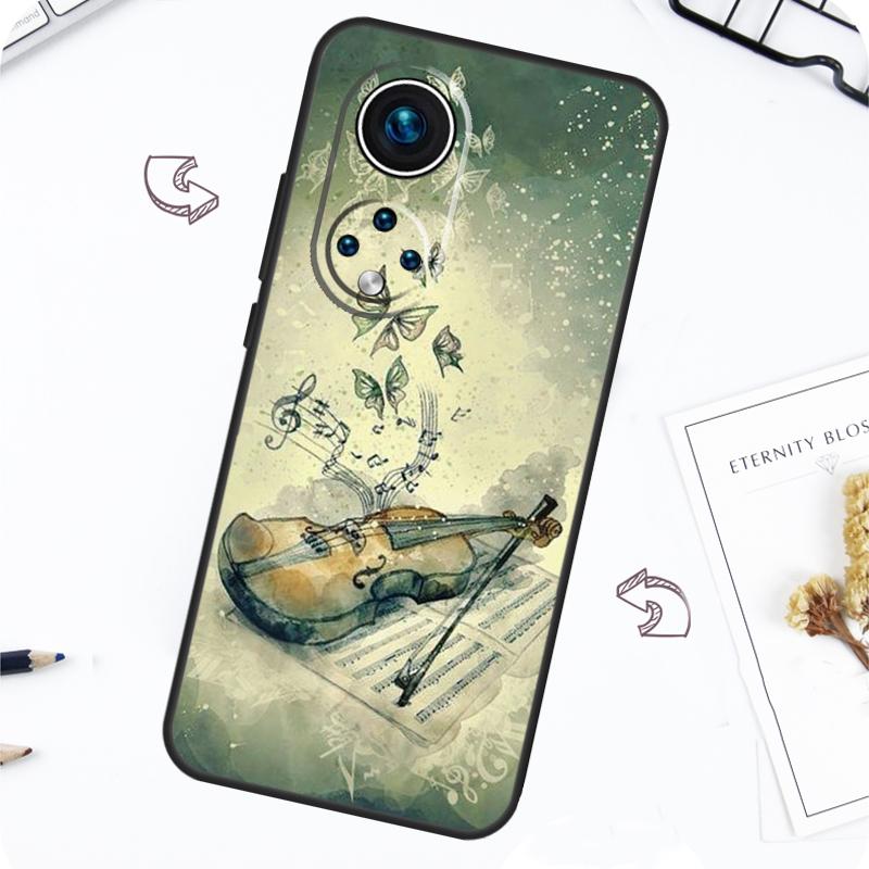Cool Music Violin Case For Honor Magic 5 6 7 Lite Honor 200 Pro X8b X9a X8a X8 X9 X9c X9b 50 70 90 Lite Cover