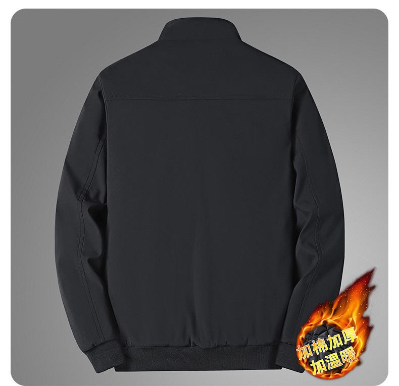 Midlife Men's Thick Warm Stand Collar Jacket - Autumn & Winter Business Casual Cotton-Padded Coat