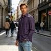 Men's Long Sleeve Plaid Button Down Shirt Casual Cotton Comfort Fit