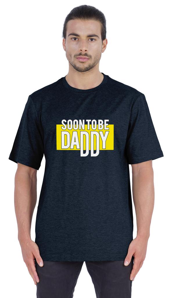 Inkmeso Men's Graphic Printed "Soon To Be Daddy" Pregnancy Announcement Tshirt Crew Neck Tee For Being