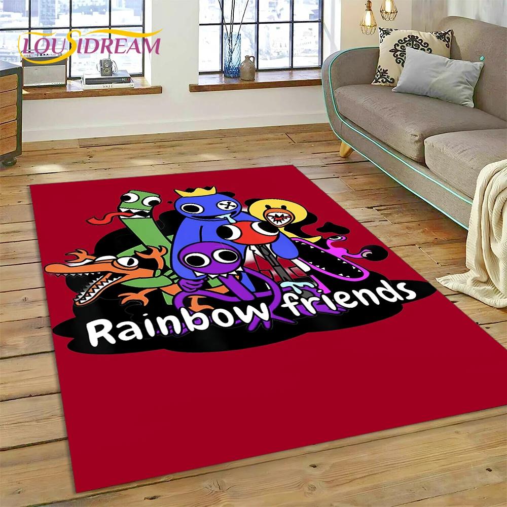 Game R-Rainbow Friends Cartoon Carpet Rug for Bedroom Living Room Home Sofa Decoration,Children Game Large Decor Floor Mat Gift