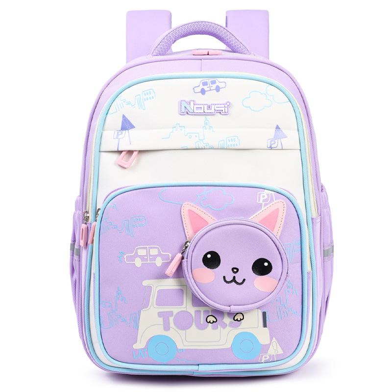 New Spine Protection and Burden Reduction Boys and Girls Children's Schoolbags, Elementary School Students Cartoon School Backpack + Bag