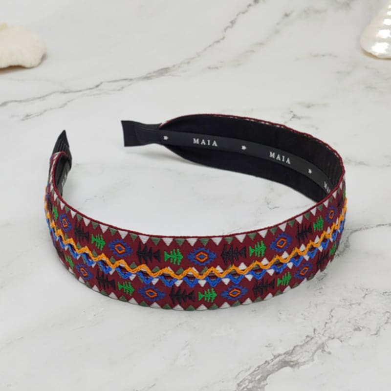 

Повязка на голову с геометрическим узором MAIA - Зеленая ONE