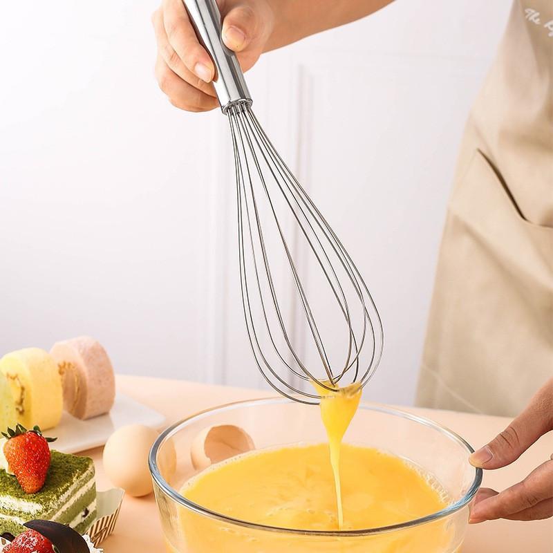 Edelstahl Ballon Schneebesen Manueller Eierschläger Mixer Küchenbackutensil Milch Sahne Butter Schneebesen Mixer