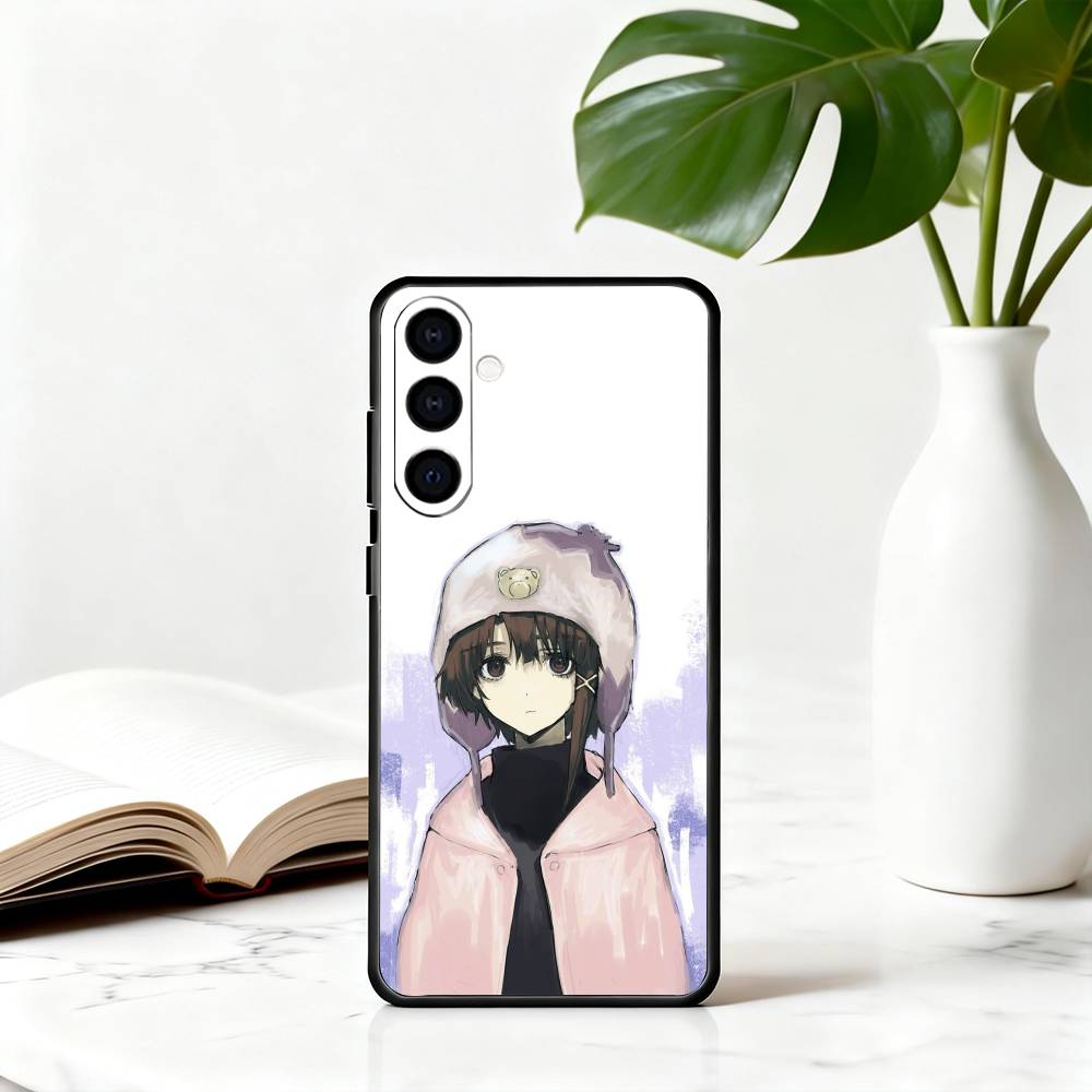 S-Serial L-Lain E-Experiments-SEL Phone Case Black Silicone Soft For Samsung Galaxy A73,A72,A71,A70,A53,A52,A51