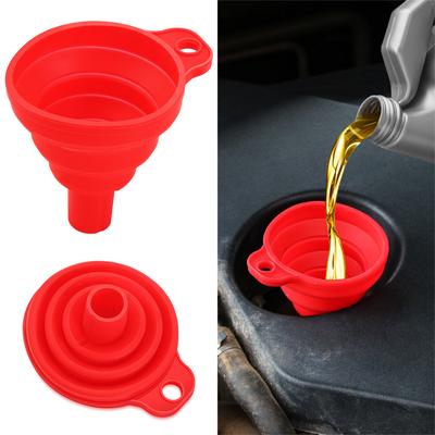 Silicone Collapsible Foldable Funnel Household Kitchen Cooking Tools Portable Wine Mini Portable Oil Pot Funnel