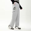 Anta Lifestyle Series Letter Print Straight Leg Casual Knitted Sports Pants Unisex Pants Gray Flower-Gray 172348301S-2