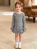Stylish Korean Girl's Spring Knit Dress with Ruffle Detail
