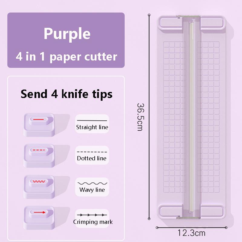 1PC Four-in-one Two-way Paper Cutter Manual Office Paper Cutter Design for Schools Offices and Homes