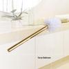 Gold Bathroom Toilet Brush with Long Handle and Soft Bristles
