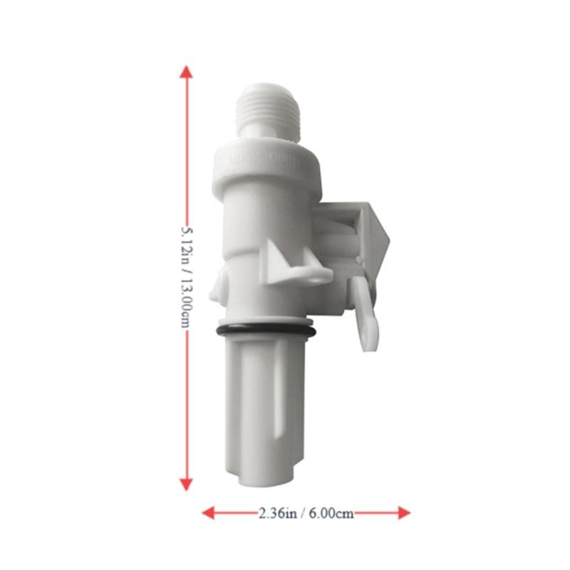 Trailer Toilet Repair Kit Plastic Replacement 13168 Water Control Assembly with Seal Gaskets and Threaded Fitting for Thetford IV Bathroom Maintenance