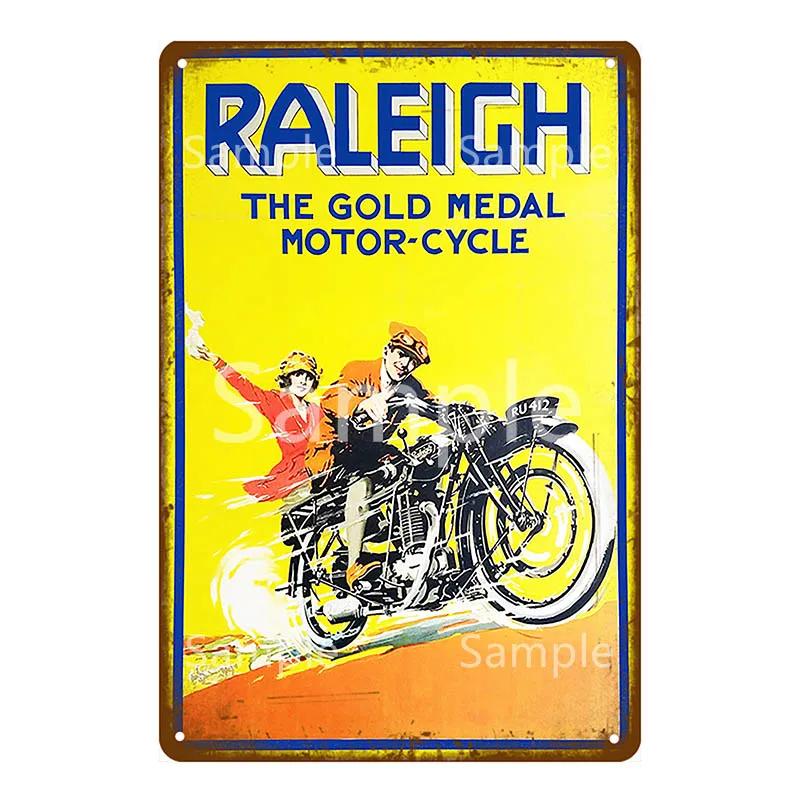 Vintage Race Motorcycle Poster Triumph Metal Tin Plaque Retro Signs For Pub Bar Garage Home Wall Decor 20x30cm YL143