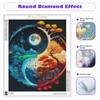 5D Diy Diamond Painting Moon And Tree Full Round Diamond Landscape Handmade Home Decoration 30x40cm/12x16inch