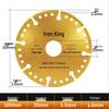 Universal Double-Sided Diamond Cutting Disc for Iron, Rebar, Steel, Pipe, and Marble - Fits Angle Grinders