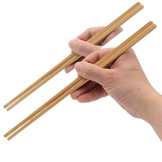 Traditional Unpainted Bamboo Chopsticks - Old Model, Thick Head Design
