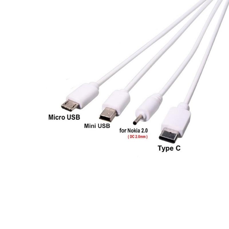 Multi Functional USB Charger Cable Universal USB Charging Cord 4 In 1 Cord for Mobiles Tablets Gaming Devices & Headsets
