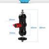 Magic Hand Double Gimbal: Powerful Crab Claw Clamp with Universal Metal Ball Head and Fixed Base