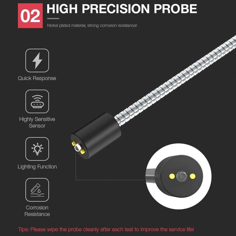 With Multiple LED Indicators BF100 For DOT3/DOT4/DOT5.1 High Sensitivity Probe Automotive Liquid Testing Tool Brake Fluid Tester