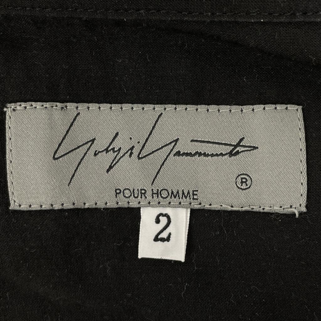 Yohji Yamamoto POUR HOMME Black HS-B07-200 Long Sleeve Shirt tops 2 blackUsed