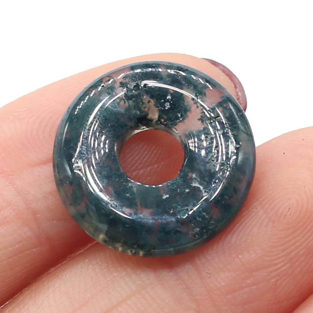 5Pcs Round Natural Stone Big Hole Beads Healing Crystal Gemstone Loose Beads for Jewelry Making DIY Necklaces Accessories 18x18mm