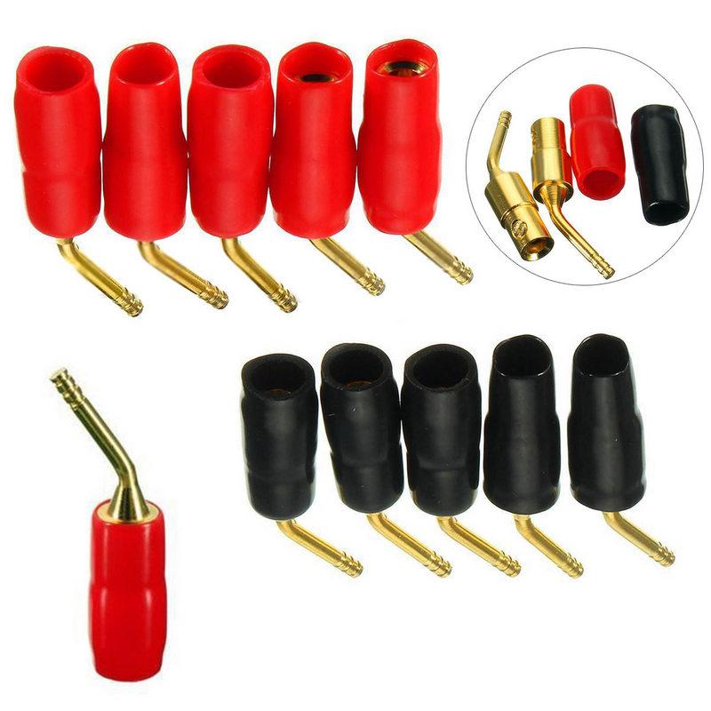 5pairs 2mm Banana Wire Cable Pin Plug Speaker Connector for Wire Cable Hifi