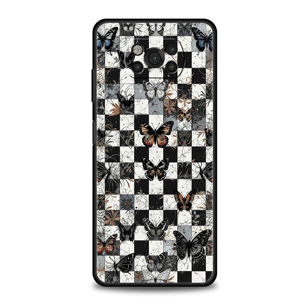 Butterfly Design Phone Case Cover  for Xiaomi Poco F7 Ultra F6 F5 F4 F3 X6 X5 X4 X3 NFC C51 C55 M4 GT 5G Soft TPU Shell Fundas