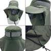 Face Neck Protection Beach Cap For Men Detachable Quick Drying Anti-Uv Bucket Hat All-Directional Shawl Sunscreen Hat Gifts