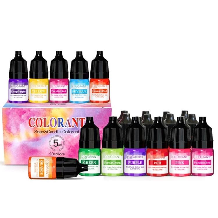 Kerzenfarbe für die Kerzenherstellung Hochkonzentrierte Flüssige Kerzenfarbessenzen Handgefertigte Bastelartikel Harzpigment 5ml/Flasche