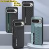 Husă de protecție cu model din fibră de carbon la modă pentru Google Pixel 10 9 Pro XL Capac cu protecție pentru lentile din aliaj Încărcare wireless magnetică