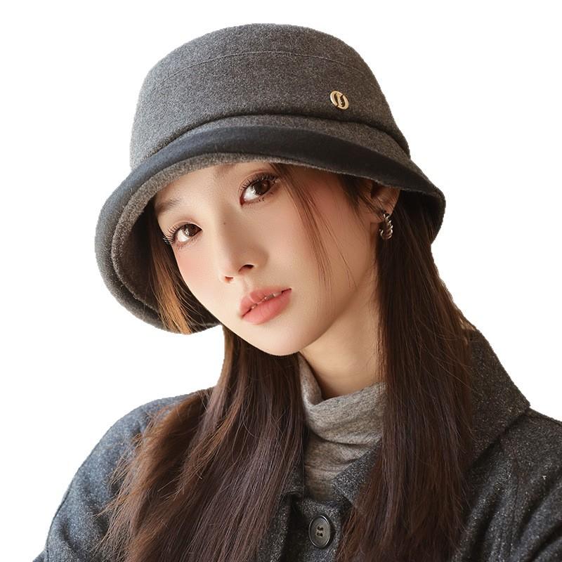 Korean New Curly Hat for Women In Autumn and Winter Casual Versatile Fisherman Hat Showing Face Small Basin Hat Hepburn Style Cloth Hat