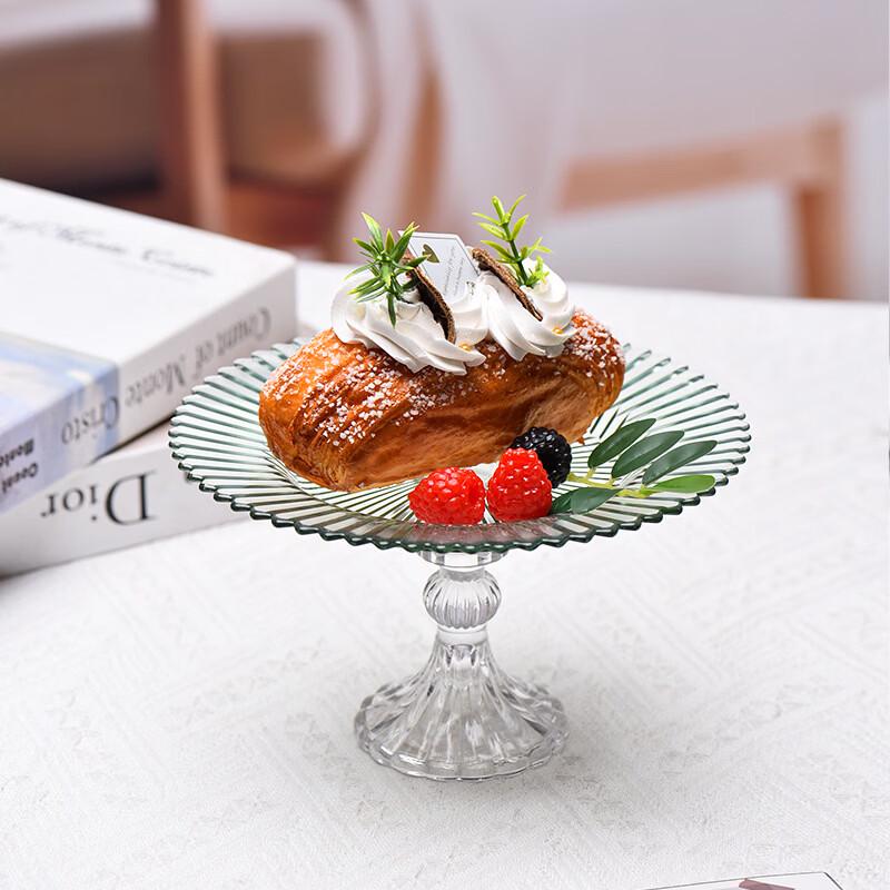 High-footed Origami Glass Fruit Plate