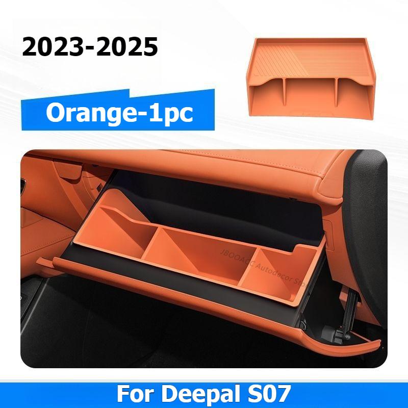 For Changan Deepal S07 2023-2026 Car Front Passenger Seat Storage Box Compartment Silicone Gloves Box Storage Pad Accessories